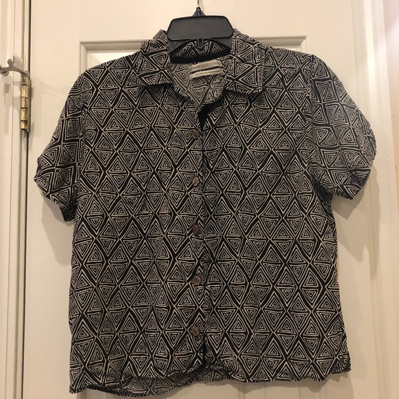 Urban Outfitters Vintage-Look Patterned Button Up Shirt - So Cute sz S / SP - Picture 6 of 6